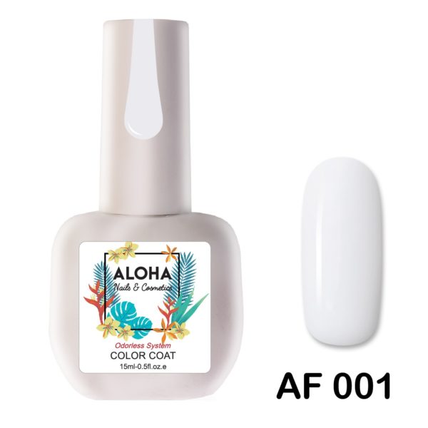 ALOHA 15ml – Color Coat AF 001 / Χρώμα: Γαλακτερό Γαλλικού (French Milky White)