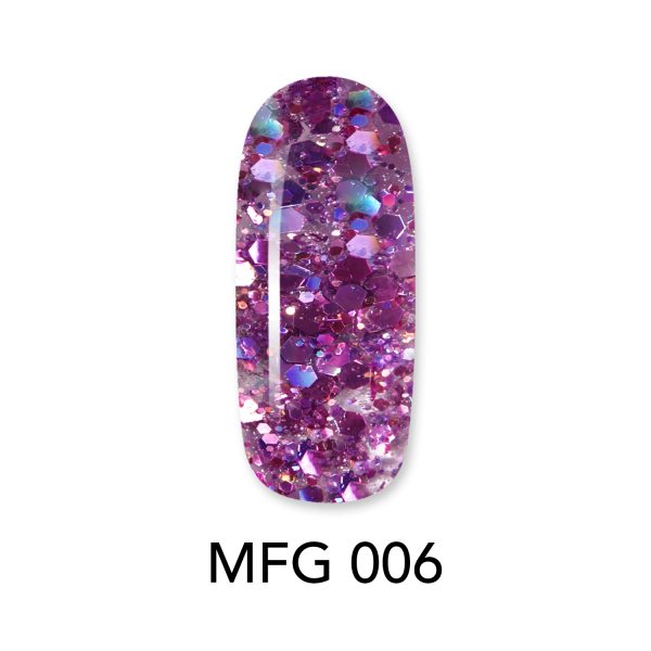 ALOHA 8ml – Mermaid Flakes Glitter / Ημιμόνιμο Glitter MFG-006