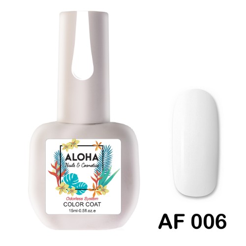 ALOHA 15ml – Color Coat AF 006 / Χρώμα: Ασβέστης Γαλλικού (French Extra White)