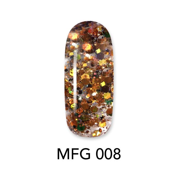 ALOHA 8ml – Mermaid Flakes Glitter / Ημιμόνιμο Glitter MFG-008