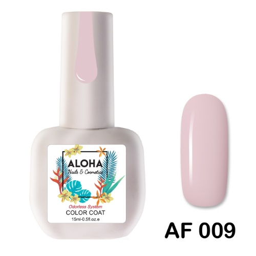 ALOHA 15ml – Color Coat AF 009 / Χρώμα: Φυσικό Ροζ-Μπεζ (Natural Pink-Beige)