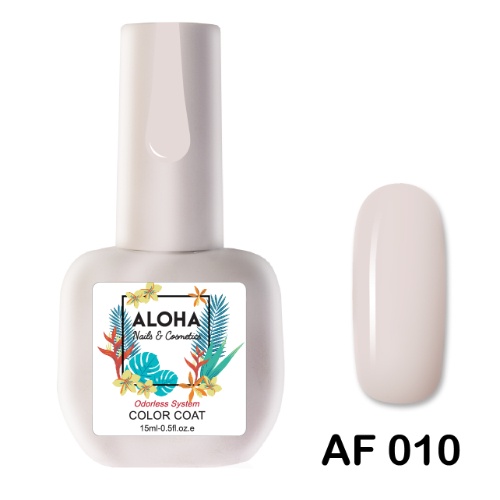 ALOHA 15ml – Color Coat AF 010 / Χρώμα: Απαλό μπεζ ροζέ (Soft Rose Beige)