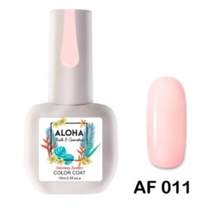 ALOHA 15ml – Color Coat AF 011 / Χρώμα: Απαλό ροζ ροδακινί (Soft Peachy Pink)