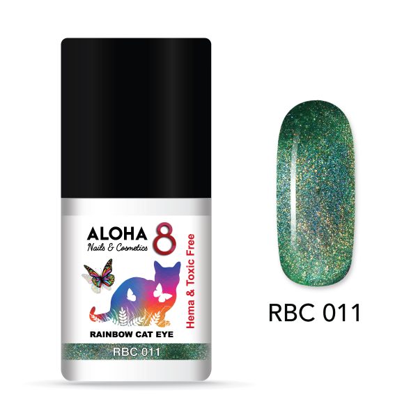 ALOHA 8ml – Rainbow Cat Eye Nail Gel Polish / RBC-011