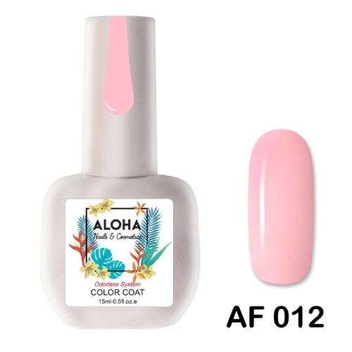 ALOHA 15ml – Color Coat AF 012 / Χρώμα: Ροζ Ασβεστί (Milky Rose)