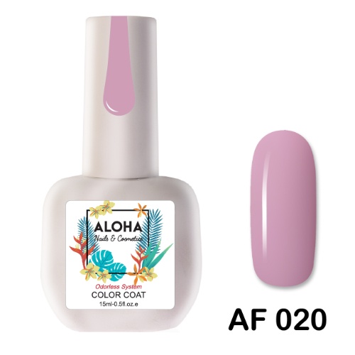 ALOHA 15ml – Color Coat AF 020 / Χρώμα: Ροζ παστέλ (Vintage Pink)