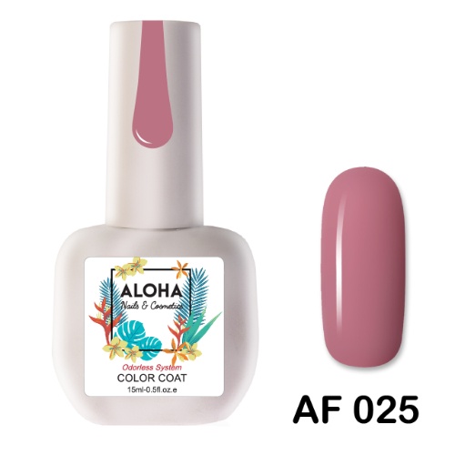ALOHA 15ml – Color Coat AF 025 / Χρώμα: Καφέ-Ροζ (Pinkish Brown)