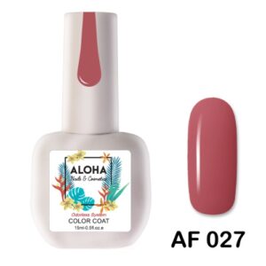 ALOHA 15ml – Color Coat AF 027 / Χρώμα: Καφέ τριανταφυλλί (Rose Brown)