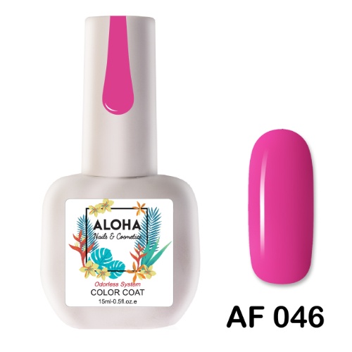 046-1 ALOHA 15ml – Color Coat AF 046 / Χρώμα: Κόκκινο Φουξ (Fuchsia Red)