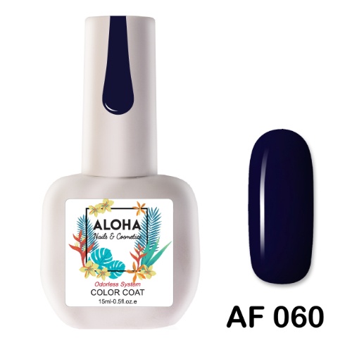 ALOHA 15ml – Color Coat AF 060 / Χρώμα: Μαύρο-μπλε (Blue Black)