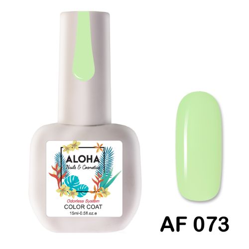 ALOHA 15ml – Color Coat AF 073 / Χρώμα: Πράσινο ασβεστί απαλό (Soft Milky Green)
