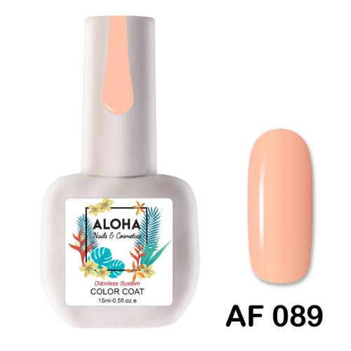 ALOHA 15ml – Color Coat AF 089 / Χρώμα: Μπεζ Βερυκοκί (Apricot Beige)
