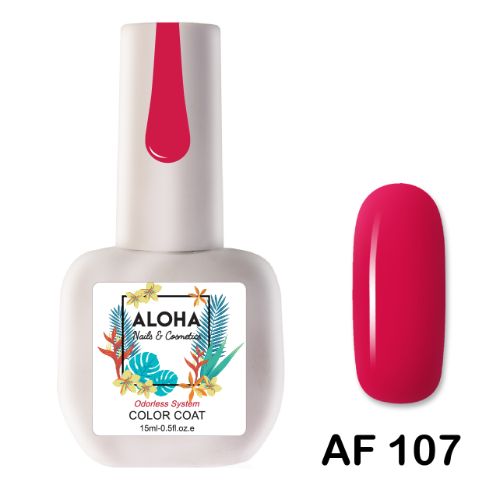 ALOHA 15ml – Color Coat AF 107 / Χρώμα: Φραουλί (Strawberry)