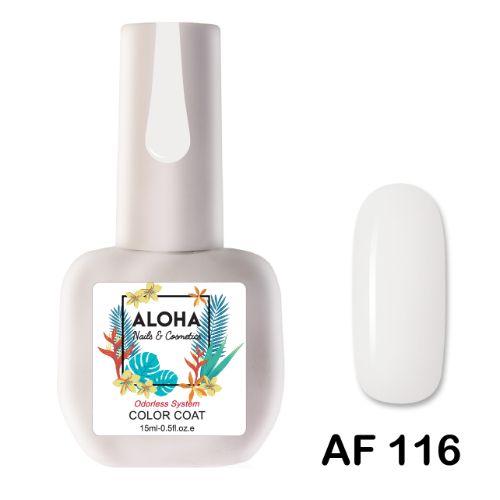 116-1 ALOHA 15ml – Color Coat AF 116 / Χρώμα: Έντονο Γαλακτερό Γαλλικού (Intense Milky White)