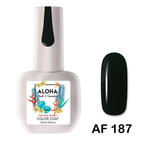 ALOHA 15ml – Color Coat AF 187 / Χρώμα: Σκούρο Κυπαρισσί (Dark Cypress Green)