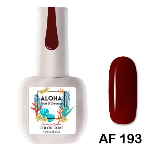 ALOHA 15ml – Color Coat AF 193 / Χρώμα: Κόκκινο κανελί (Cinnamon Red)