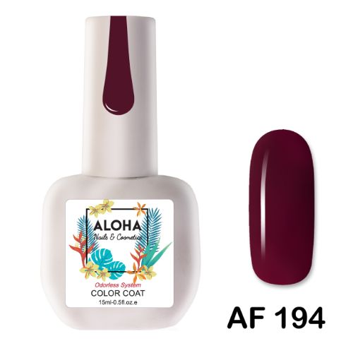 ALOHA 15ml – Color Coat AF 194 / Χρώμα: Δαμασκηνί (Plum)