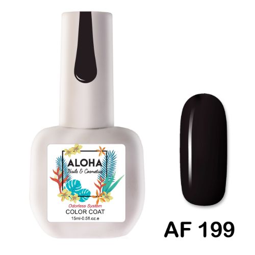 ALOHA 15ml – Color Coat AF 199 / Χρώμα: Πολύ Σκούρο καφέ-μωβ (Tawny Port Wine)