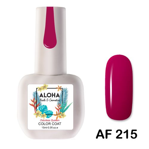 ALOHA 15ml – Color Coat AF 215 / Χρώμα: Ρουμπινί Magenta σκούρο (Dark Magenta Ruby)