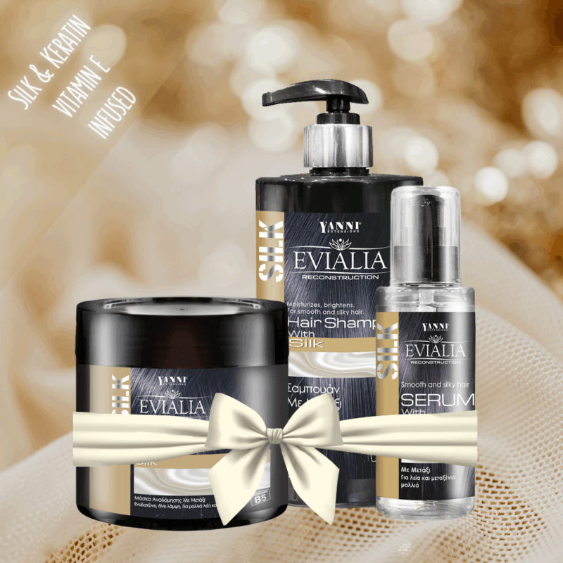 Yanni Evialia Σετ Αναδόμησης Μαλλιών με Μετάξι & Βιταμίνη Ε (Λείανση & Ενυδάτωση)