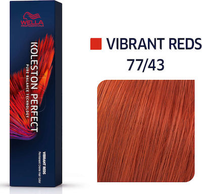 77.43 Wella Professionals Koleston Perfect Me+ Vibrant Reds 77/43 Έντονο Ξανθό Κόκκινο Χρυσό 60ml
