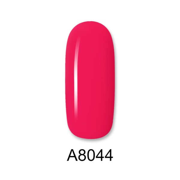 8044 ALOHA 8ml – Color Coat A8044 / Χρώμα: Νέον Κοραλί Τριανταφυλλί (Neon Coral Rose)