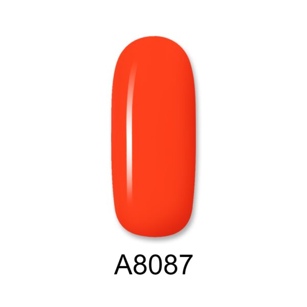 ALOHA 8ml – Color Coat A8087 / Χρώμα: Πορτοκαλο-κόκκινο Neon (Neon Orange Red)