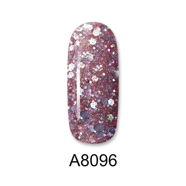 ALOHA 8ml – Color Coat A8096 / Χρώμα: Mauve Glitter
