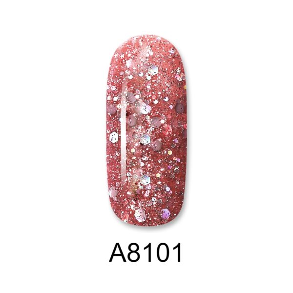 8101 ALOHA 8ml – Color Coat A8101 / Χρώμα: Ροζ Μπρονζέ Glitter (Pink Bronze Glitter)