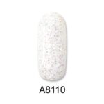 ALOHA 8ml – Color Coat A8110 / Χρώμα: Διάφανο Ιριδίζον Glitter (Clear Iridescent Glitter)