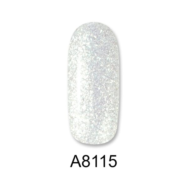 8115 ALOHA 8ml – Color Coat A8115 / Χρώμα: White Glitter (Λευκό Glitter)