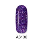 8136 ALOHA 8ml – Color Coat A8136 / Χρώμα: Violet Pixie Glitter (Βιολετί Glitter Ιριδίζον)
