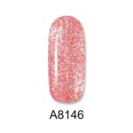 ALOHA 8ml – Color Coat A8146 / Χρώμα: Rose Orange Glitter (Πορτοκαλί Τριανταφυλλί Glitter)