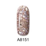 ALOHA 8ml – Color Coat A8151 / Χρώμα: Pewter Glitter (Glitter Κασσίτερος)