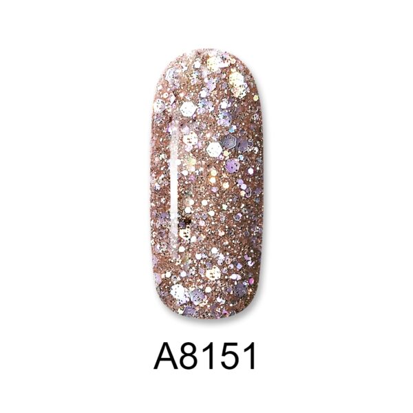 ALOHA 8ml – Color Coat A8151 / Χρώμα: Pewter Glitter (Glitter Κασσίτερος)