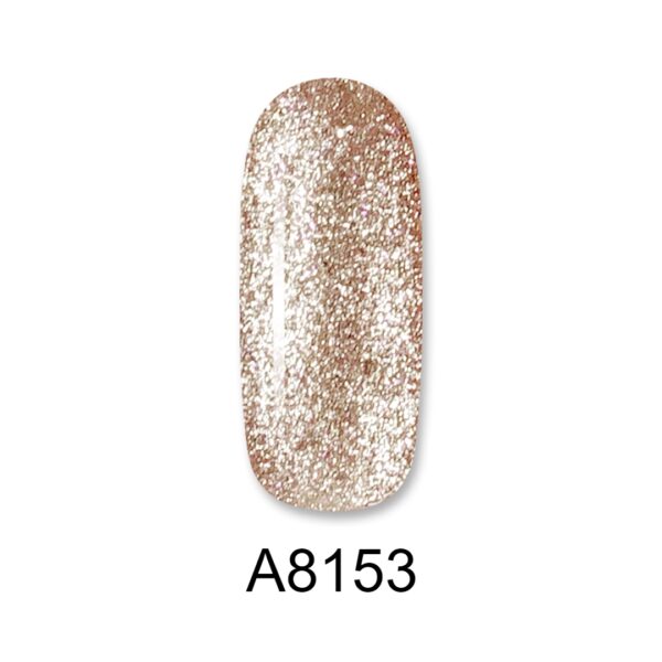 ALOHA 8ml – Color Coat A8153 / Χρώμα: Bronze Glitter (Χάλκινο Glitter)