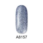 8157 ALOHA 8ml – Color Coat A8157 / Χρώμα: Light Blue Metallic Glitter (Μεταλλικό Γκρι-Σιέλ με Glitter)
