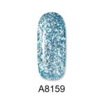 ALOHA 8ml – Color Coat A8159 / Χρώμα: Cyan Glitter (Γκριζογάλανο Glitter)