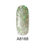 8168 ALOHA 8ml – Color Coat A8168 / Χρώμα: Khaki Green Iridiscent Glitter (Πράσινο χακί ιριδίζον glitter)