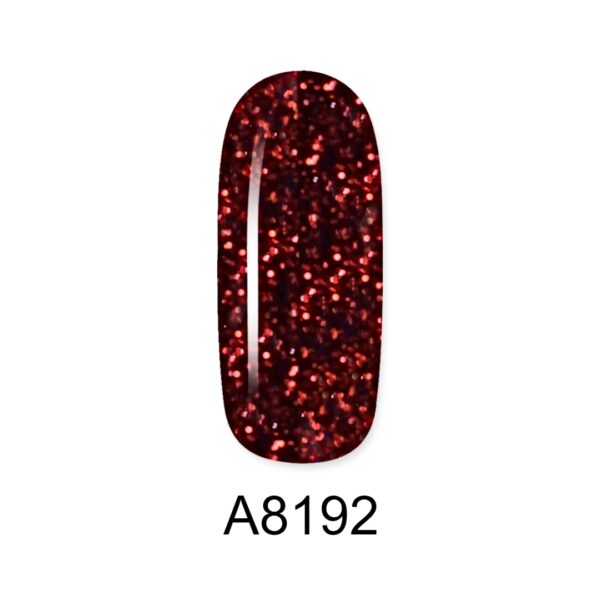 8192 ALOHA 8ml – Color Coat A8192 / Χρώμα: Bordeaux Glitter (Μπορντώ με Glitter)