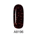 8196 ALOHA 8ml – Color Coat A8196 / Χρώμα: Dark Plum with Bordeaux glitter and payettes (Σκούρο δαμασκηνί με Μπορντώ Glitter και παγιέτα)