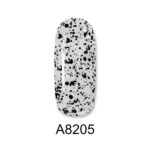 8205 ALOHA 8ml – Color Coat A8205 / Χρώμα: Stone Effect Transparent Glitter (Μαύρο και λευκό Glitter διάφανο)