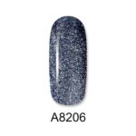 8206 ALOHA 8ml – Color Coat A8206 / Χρώμα: Blue Gray Metallic with Shimmer (Γκρι-μπλε μεταλλικό με Shimmer)
