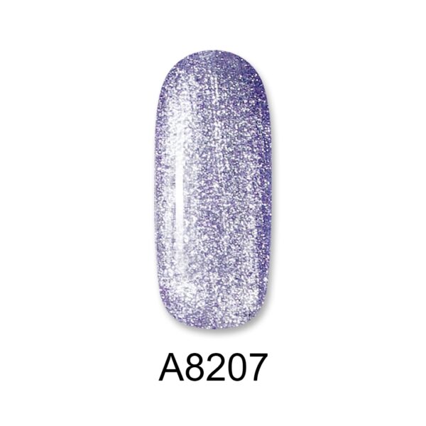 ALOHA 8ml – Color Coat A8207 / Χρώμα: Purple Gray Metallic with Shimmer (Γκρι-μωβ μεταλλικό με Shimmer)