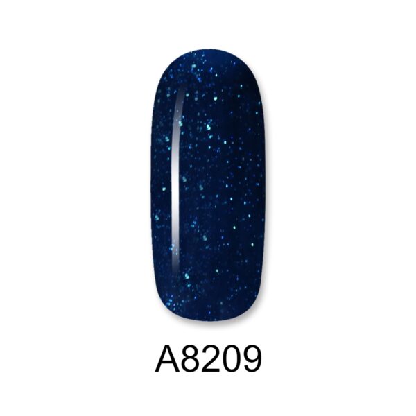 ALOHA 8ml – Color Coat A8209 / Χρώμα: Dark Blue with Shimmer (Σκούρο Μπλε με Shimmer)