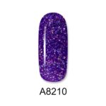 ALOHA 8ml – Color Coat A8210 / Χρώμα: Purple Pixie Glitter (Μωβ Pixie glitter)