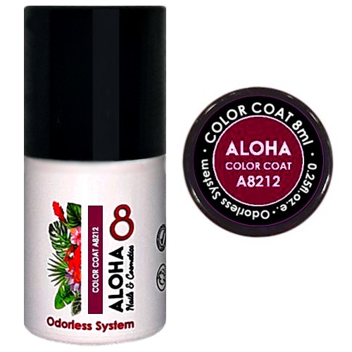 ALOHA 8ml – Color Coat A8212 / Χρώμα: Dark Fuschia (Φούξια σκούρο)