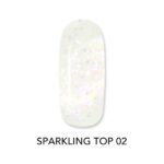 ALOHA 8ml – Sparkling Top Coat No Wipe (χωρίς κολλώδη) / ST 02 – Light Blue