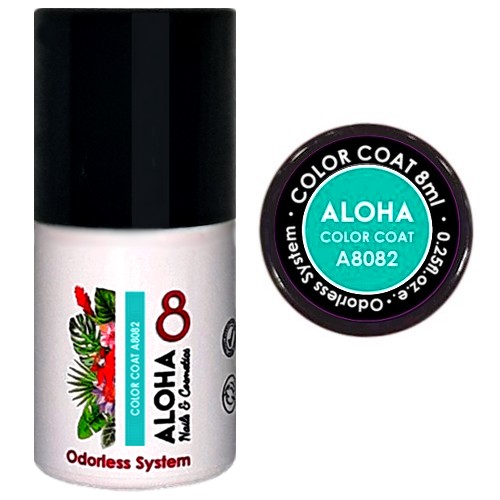 a8082 ALOHA 8ml – Color Coat A8082 / Χρώμα: Γαλαζο-πράσινο (Blue Turqoise)