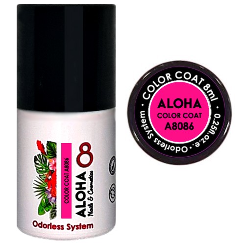 a8086 ALOHA 8ml – Color Coat A8086 / Χρώμα: Τριανταφυλλί Neon (Neon Rose)
